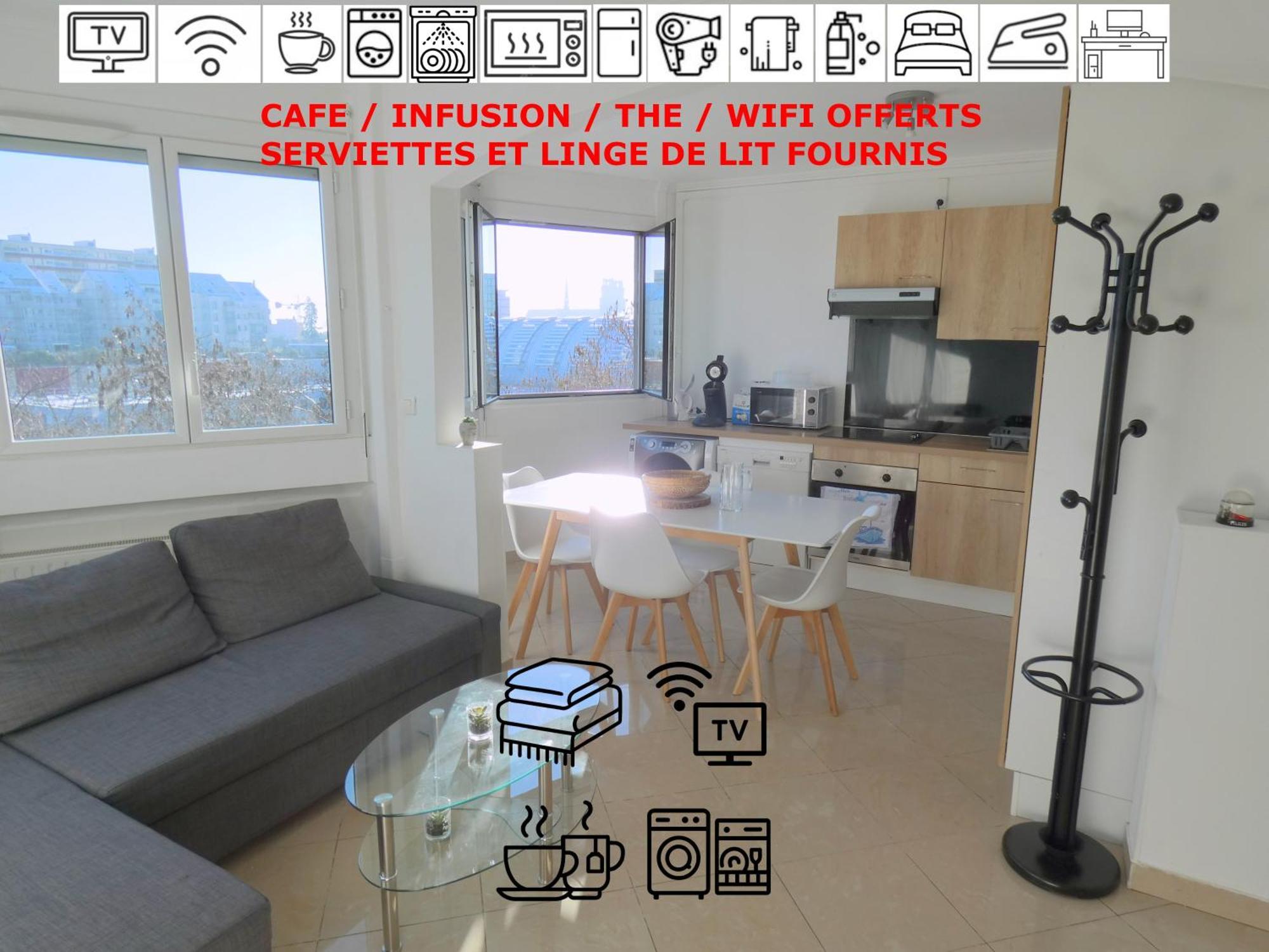 37M2 Lumineux Face Gare Sncf, Wifi Et Cafe Et The Offerts Apartment Orléans Exterior foto